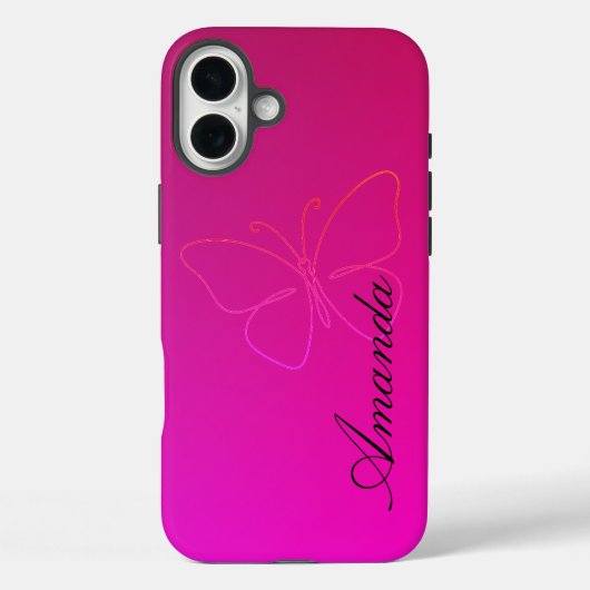 Genade in een lijn: vlindersilhouet Case-Mate iPhone case (Achterkant)