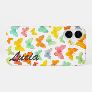 Genade in een lijn: vlindersilhouet iPhone 16 hoesje