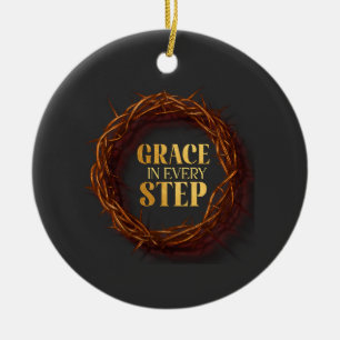Genade in elke stap keramisch ornament