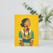 Genade in groen en goud briefkaart (Staand voorkant)