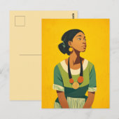 Genade in groen en goud briefkaart (Voorkant / Achterkant)