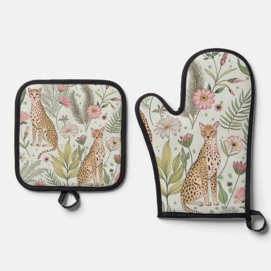 Genade in het wild ovenwant & pannenlap set (Voorkant)