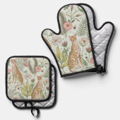 Genade in het wild ovenwant & pannenlap set (Voorkant / Achterkant)