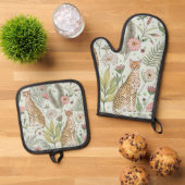 Genade in het wild ovenwant & pannenlap set (Top down)