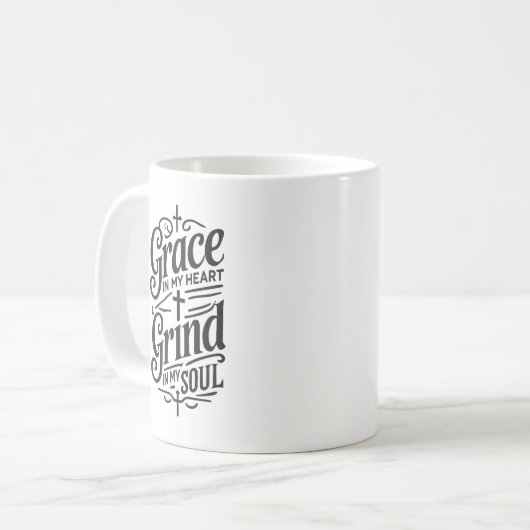 Genade in mijn hart, Grind in mijn ziel Koffiemok (Voorkant links)