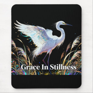 "Genade in stilte" Fantasie-reiger muismat