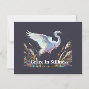 "Genade in stilte" Fantasie Reiger Uitnodiging