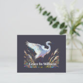 "Genade in stilte" Fantasie Reiger Uitnodiging (Staand voorkant)