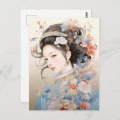 Genade in Traditionele Chinese Vrouwen Briefkaart (Voorkant / Achterkant)