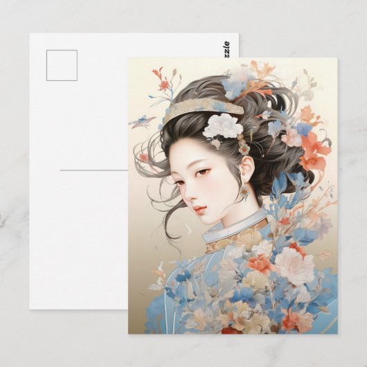 Genade in Traditionele Chinese Vrouwen Briefkaart (Voorkant / Achterkant)