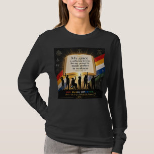 Genade in zwakte - trots op gehandicapten - geloof t-shirt