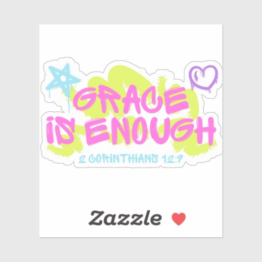 Genade is genoeg – 2 Korintiërs 12:9 Sticker (Vel)