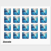 Genade onder het oppervlak vierkante sticker (Vel)