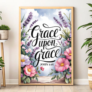 Genade Op Genade – Christelijke Wanddecoratie voor Poster