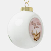 "Genade op Genade" Kerstbal: Keramische Bal Ornament (Links)