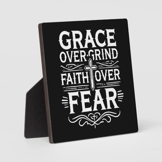 Genade over grind, geloof over angst - Inspirerend Fotoplaat (Voorkant)