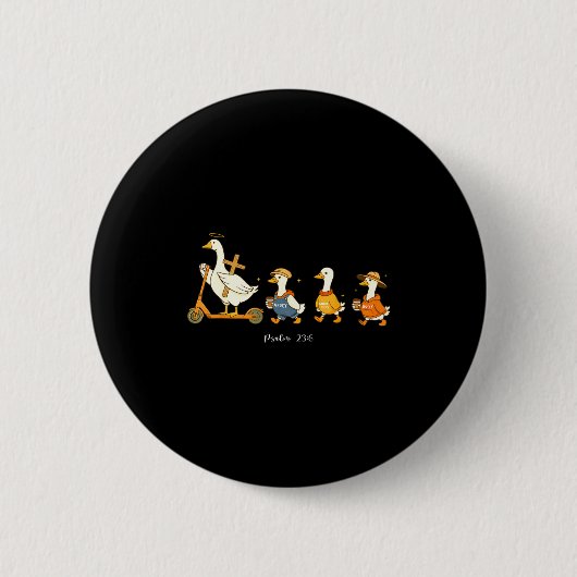 Genade psalm 23_6 gans christelijk geloof ronde button 5,7 cm (Voorkant)
