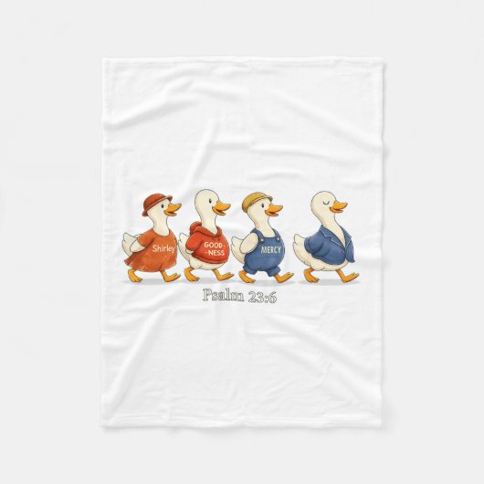 Genade Psalm 23_6 Grappige Gans Christelijk Fleece Deken (Voorkant)