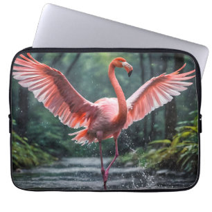 Genade tijdens de vlucht: de Pink Flamingos Riverd Laptop Sleeve