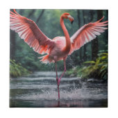 Genade tijdens de vlucht: de Pink Flamingos Riverd Tegeltje (Voorkant)