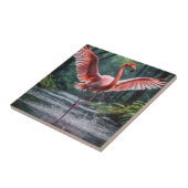 Genade tijdens de vlucht: de Pink Flamingos Riverd Tegeltje (Zijkant)