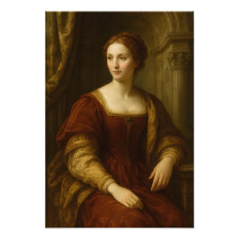 Genade van de Renaissance – Portret van een edelvr Foto Afdruk