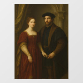 Genade van de Renaissance – Portret van een edelvr Raamsticker