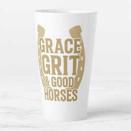 Genade, Volharding & Goede Paarden Westers Latte Mok