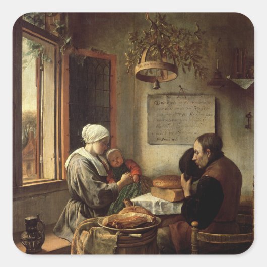 Genade voor vlees, 1660 vierkante sticker (Voorkant)