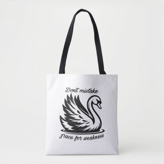 Genade voor zwakte tote bag (Voorkant)