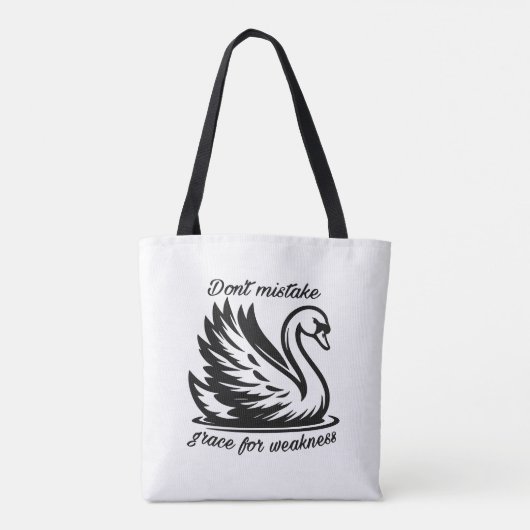 Genade voor zwakte tote bag (Achterkant)