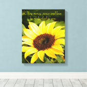 genade, vrede en liefde bijbel vers verpakt canvas (Insitu (Houten vloer))