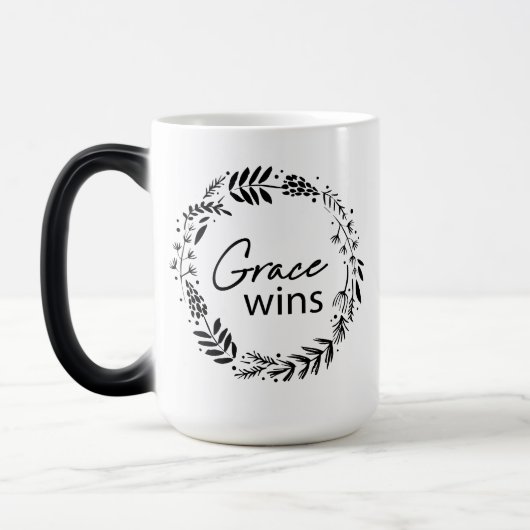 Genade Wint Zwarte Krans Magische Mok (Links)