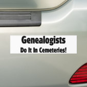 Genalisten doen het in begraafplaatsen bumpersticker (Op auto)