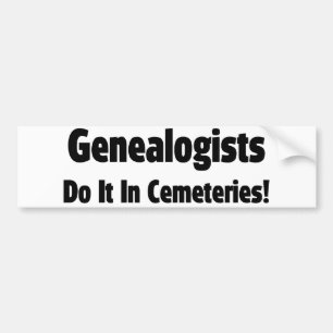 Genalisten doen het in begraafplaatsen bumpersticker