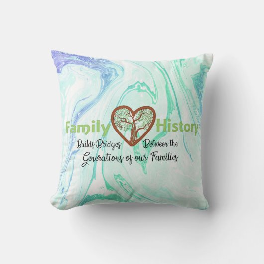 Genalogie boompiloot van gemarmerde patroonfamilie kussen (Voorkant)