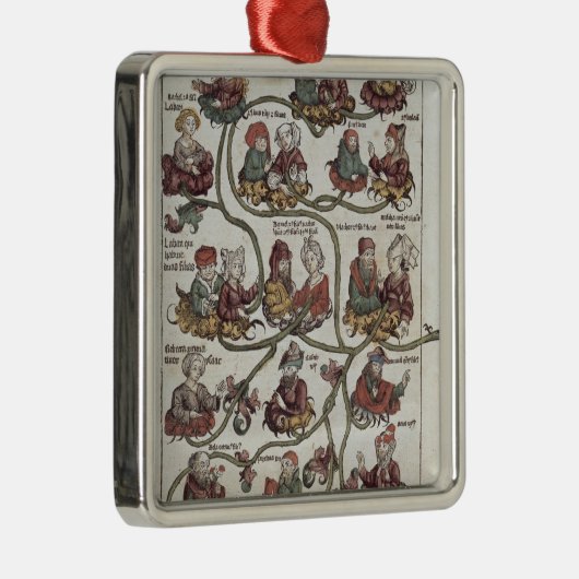 Genalogische boom van Laban Metalen Ornament (Rechts)