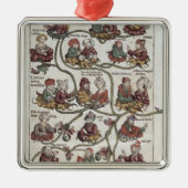 Genalogische boom van Laban Metalen Ornament (Voorkant)