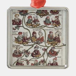 Genalogische boom van Laban Metalen Ornament