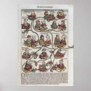 Genalogische boom van Laban Poster