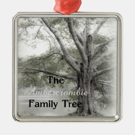 Genalogische familieboom metalen ornament