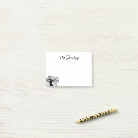 Genalogische familieboom post-it® notes (Op bureau)
