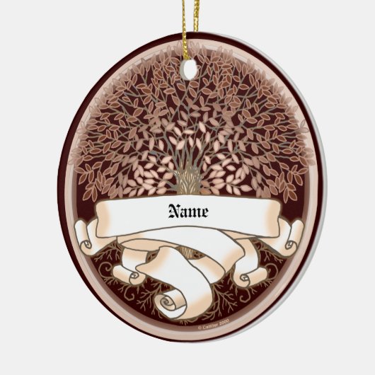 Genalogische stamboom keramisch ornament (Links)