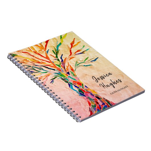 Genalogist Family Tree beige Coral Notitieboek (Rechterzijde)