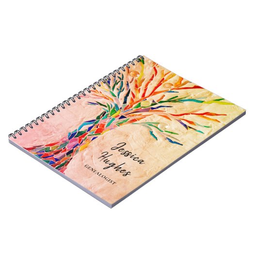 Genalogist Family Tree beige Coral Notitieboek (Linkerzijde)