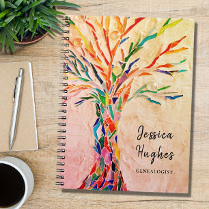 Genalogist Family Tree beige Coral Notitieboek