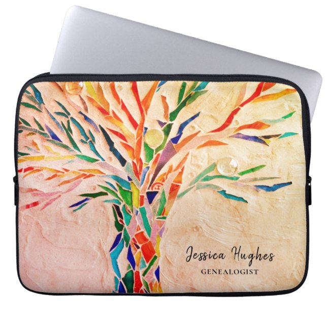 Genalogist Family Tree gepersonaliseerd Laptop Sleeve (Voorkant)