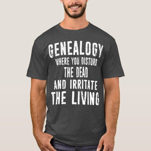 Genalogist Genealogie Geschiedenis Verstoorde fami T-shirt (Voorkant)