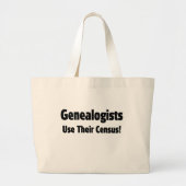 Genalogisten gebruiken hun telling grote tote bag (Voorkant)
