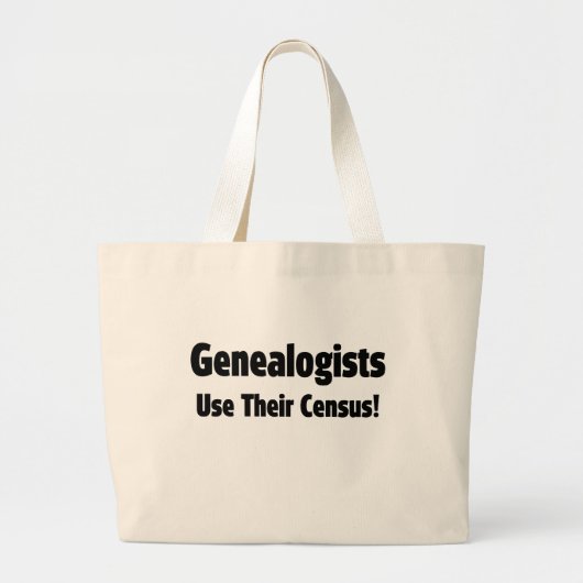 Genalogisten gebruiken hun telling grote tote bag (Voorkant)